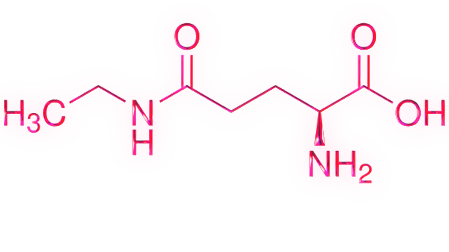 Chemical structure of a amino acid on a white background